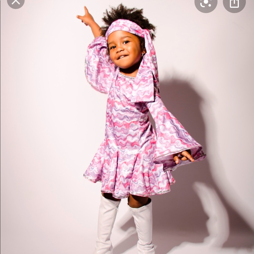 Kids Halloween DISCO girl costume size 8 WISHCRAFT